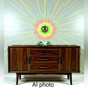 Vintage Fenton Emerald Crest Ruffled Milk Glass Bon Bon Dish, Circa 1949-1953